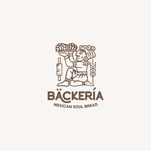 Bread design with the title 'Aztec bakery glyps'