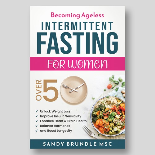 Weight-loss book cover with the title 'Intermittent Fasting for Women Over 50'