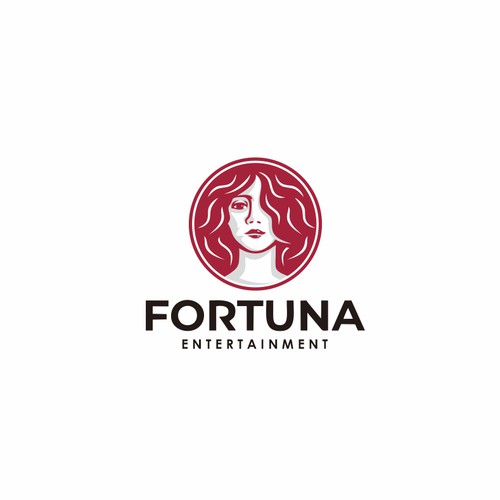 Portrait logo with the title 'Logo for Fortuna Entertainment'
