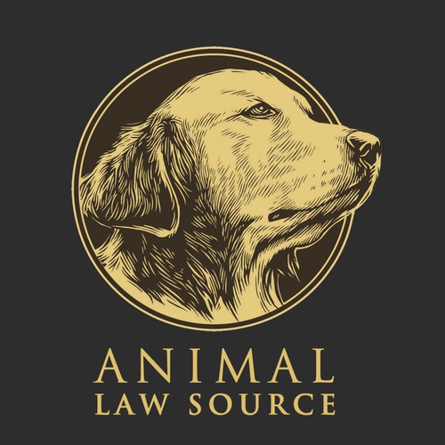 Manual design with the title ' law firm that helps animals logo.'