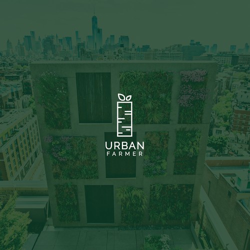 Vegetable logo with the title 'Urban Farmer'