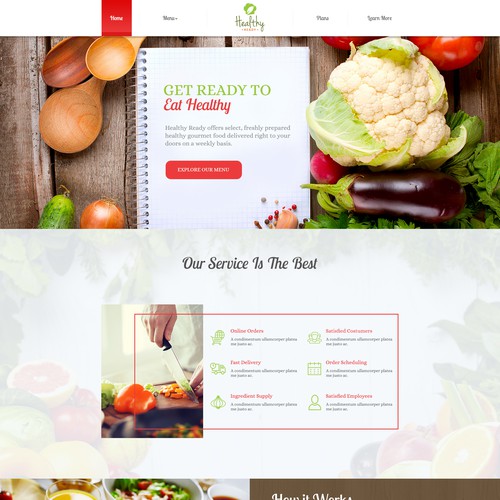 Fresh website with the title 'A Fresh Design for Healthy Ready'