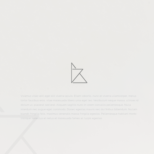Origami logo with the title 'Logo concept for an interior design company'
