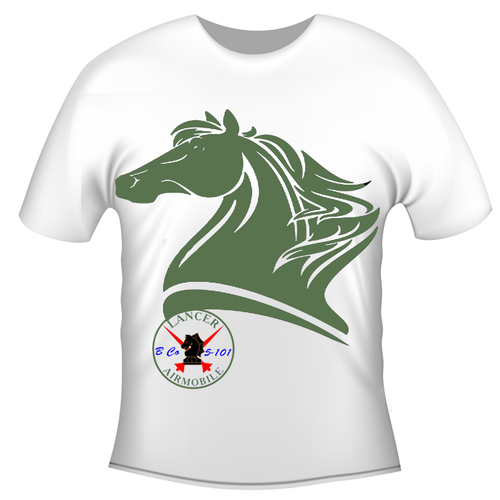 Blue t-shirt with the title 'Lancer Logo'