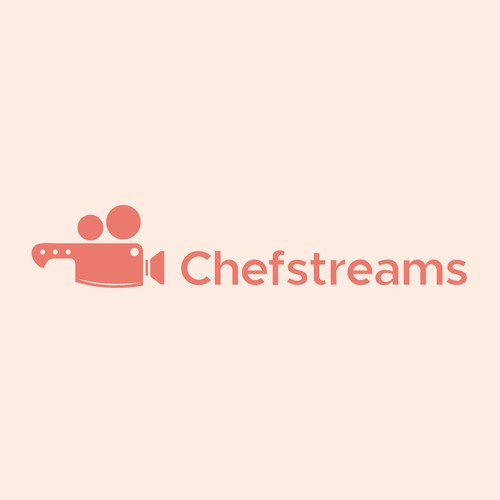 Cooking logo with the title 'Chefstreams Logo Design host for live streamed cooking classes with restaurant chefs.'