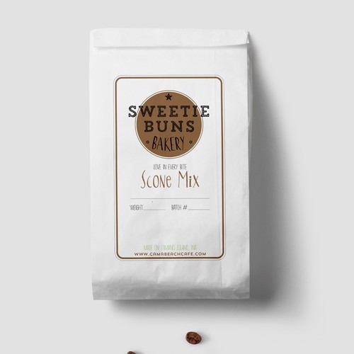 Mockup packaging with the title 'label for bakery'