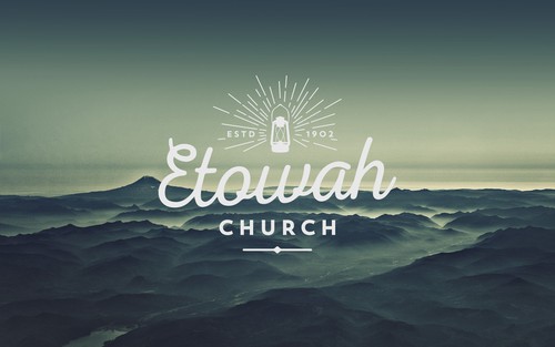 Cursive logo with the title 'Create a logo for a new church community meeting in a building built in 1902.'