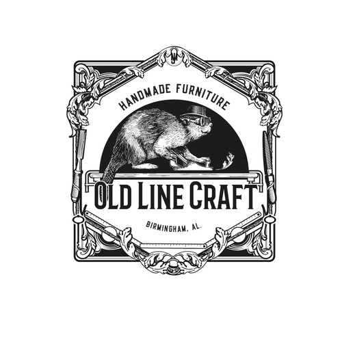 Black and white spotify logo with the title 'Logo for Old Line Craft'