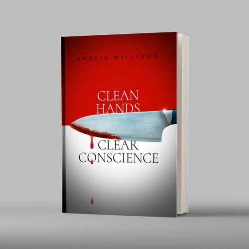 Murder mystery book cover with the title 'Creative book cover for an extraordinary and compelling story which leaves the reader shaking their head in total disbelief.'