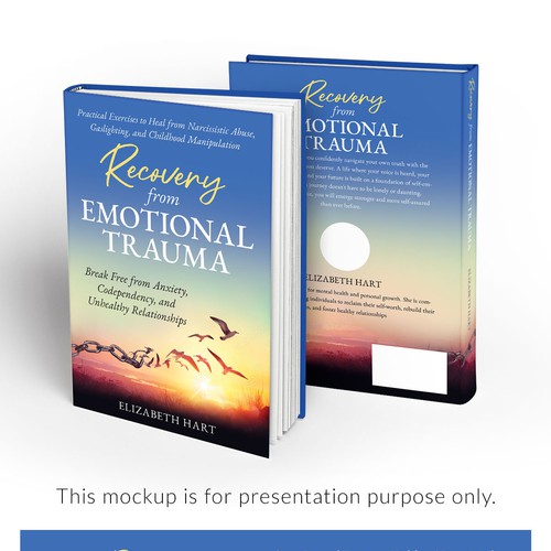 Recovery design with the title 'Recover from Emotional Trauma Book Cover Design'