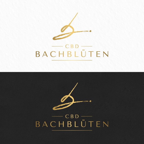 Natural medicine logo with the title 'CBD BACHBLÜTEN'