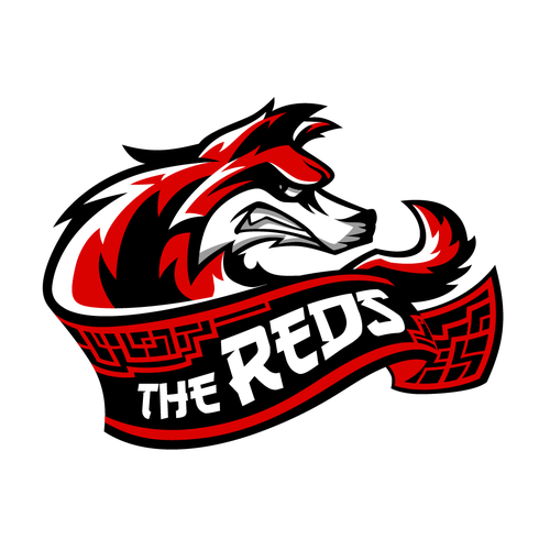 Oriental logo with the title 'The Reds Gaming Team Logo'