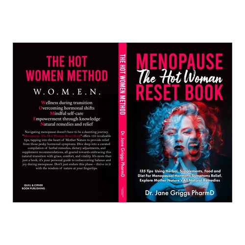 Pink book cover with the title 'Menopause The Hot Woman Reset Book'