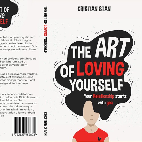 Attractive book cover with the title 'The Art Of Loving Yourself'