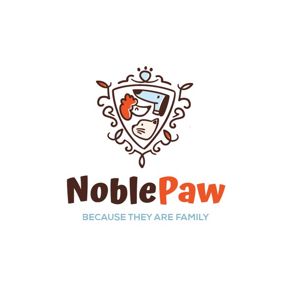 Supermarket logo with the title 'Noble Paw'