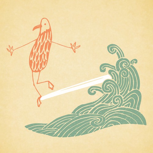 Quirky logo with the title 'Logo concept for surfing supply and lifestyle shop'