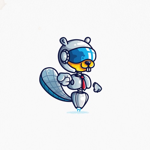 Cool logo with the title 'Robo Beaver'
