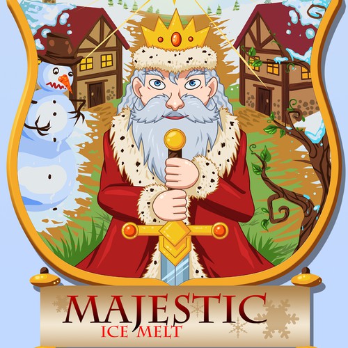 Snow illustration with the title 'Majestic Ice Melt -King '