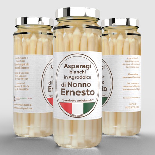 Bio label with the title 'Nonno Ernesto minimal'
