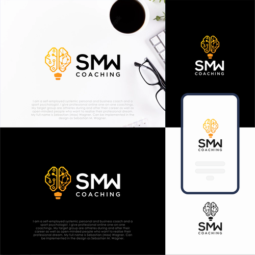 Bulb design with the title 'Superb logo for SMW Coaching '