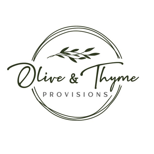 Branch design with the title 'Olive & Thyme'