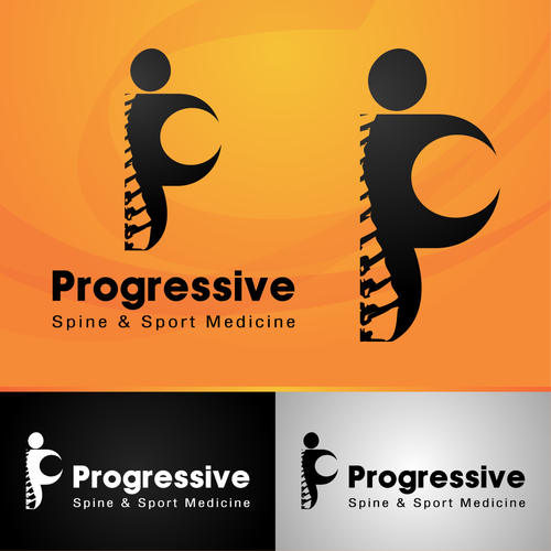 Progress logo with the title 'Sport and Spine Med. Logo'