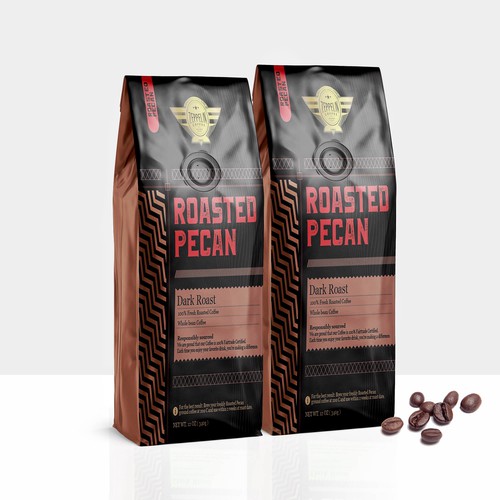 Artwork packaging with the title 'Artisan Coffee design'
