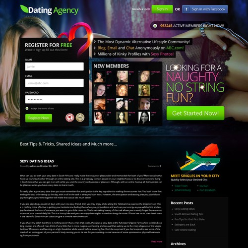 Intuitive design with the title 'Bold and Sexy Landing Page.'