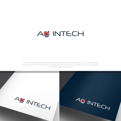 Computer brand with the title 'Creative logo concept for AG Intech'