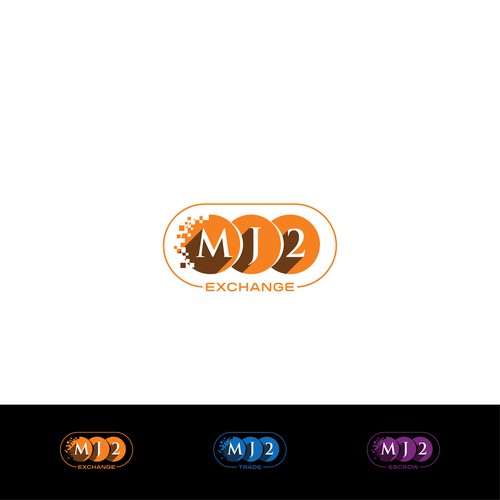 Crypto brand with the title 'A logo concept for a new bitcoin cryptocurrency exchange'