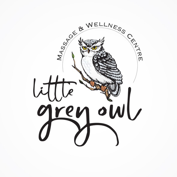 Owl logo with the title 'Little Grey Owl LOGO'