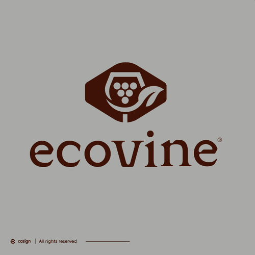 Luxurious logo with the title 'EcoVine'