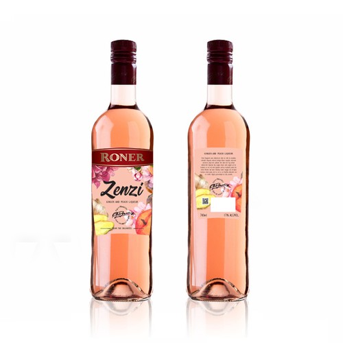 Liquor label with the title 'Liquer label design'