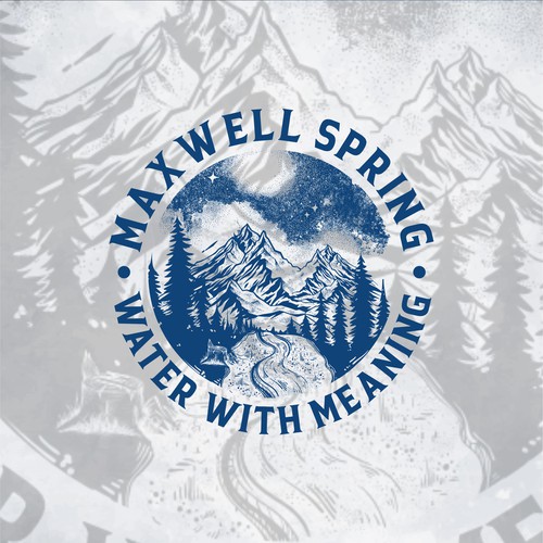 Spring logo with the title 'Maxwell Spring (water with meaning)'
