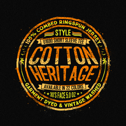 Retail t-shirt with the title 'Cotton Heritage'