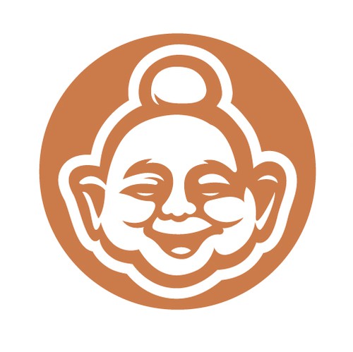 Buddha design with the title 'Logo for an App named Smiling Buddha'