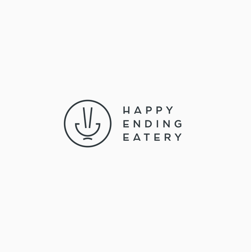 Bowl design with the title 'asian food eatery logo'