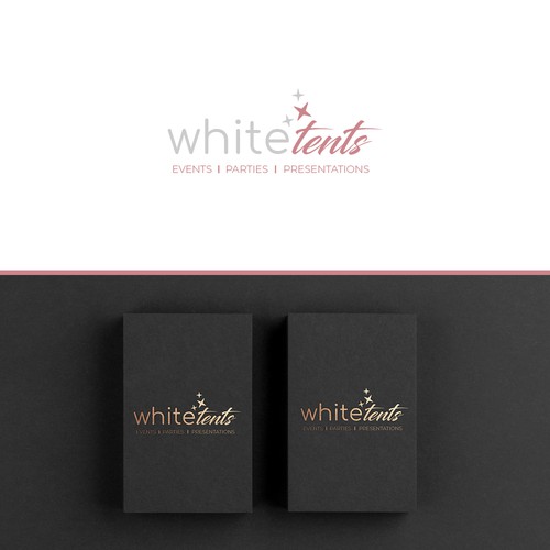 Event planning logo with the title 'White Tents event planners'