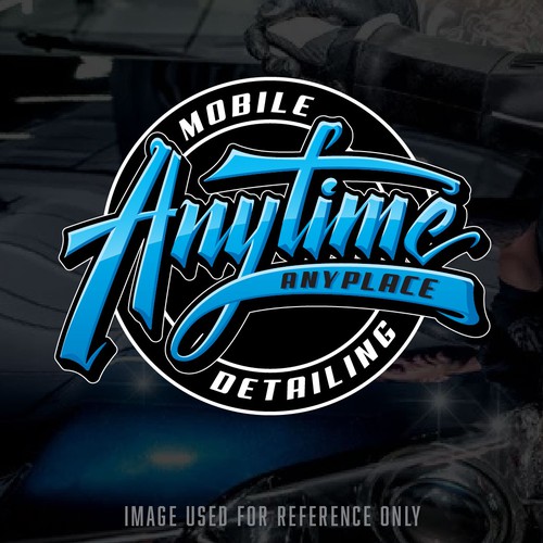 Car painting logo with the title 'ANYTIME_Dynamic Logo for Car detailing Company'