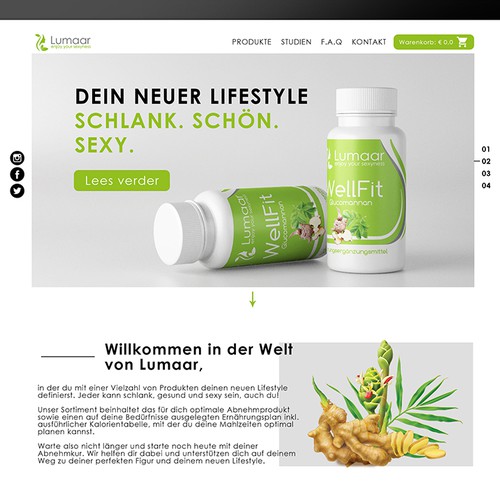 Wellness website with the title 'Website redesign'