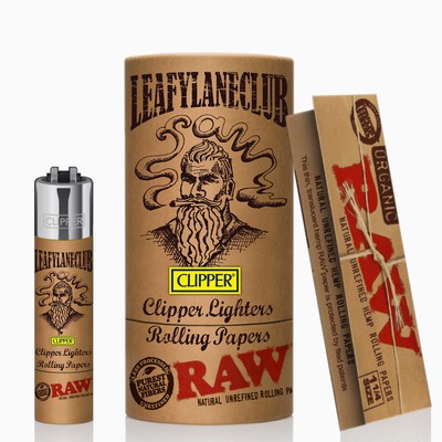 packaging design for Clipper lighters and Raw rolling papers