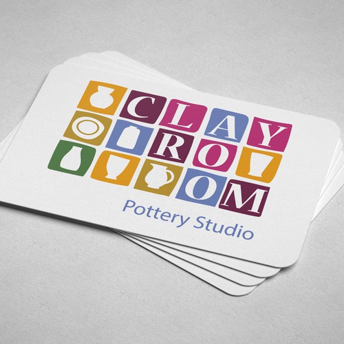 Pottery design with the title 'Logo pottery Studio'