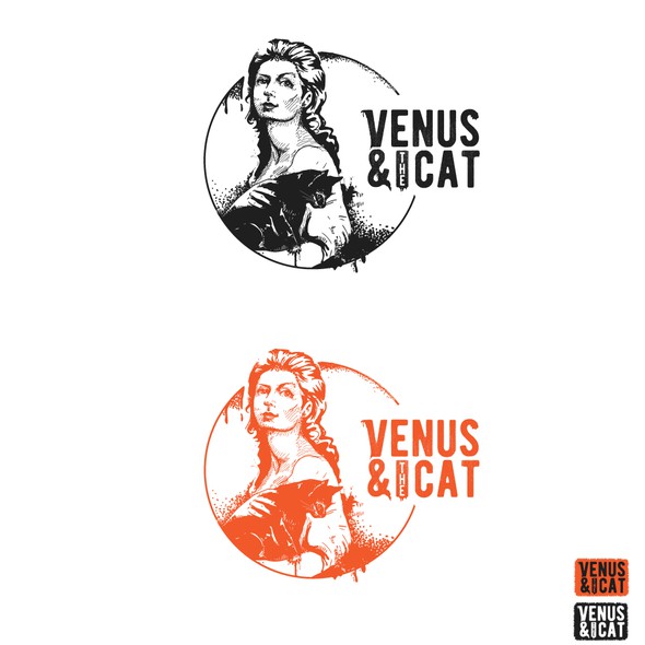 Ampersand design with the title 'Venus & the Cat'