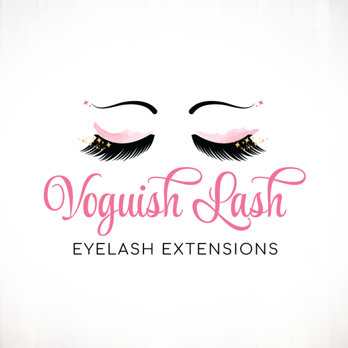 Sparkle design with the title 'Eyelash Extensions Logo Design'