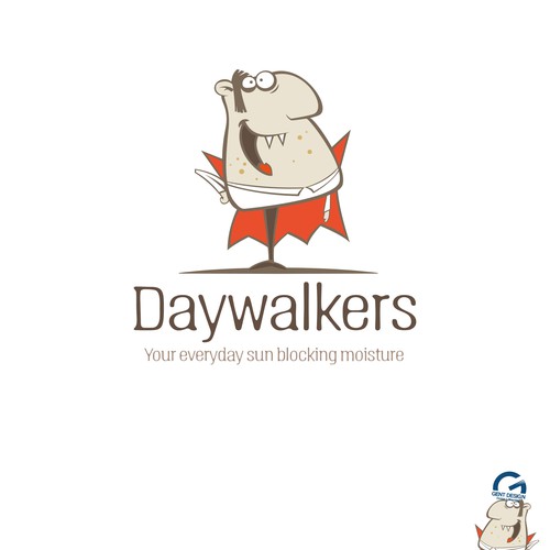 Vampire design with the title 'Logo design for sun block product'