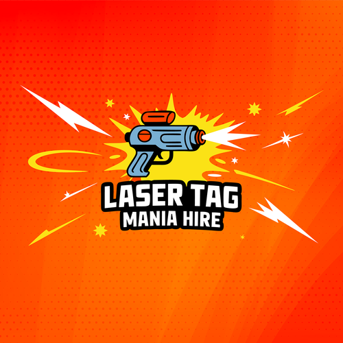 Laser design with the title 'Laser Tag Mania'
