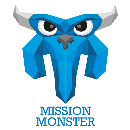 Aggressive logo with the title 'Mission Monster'