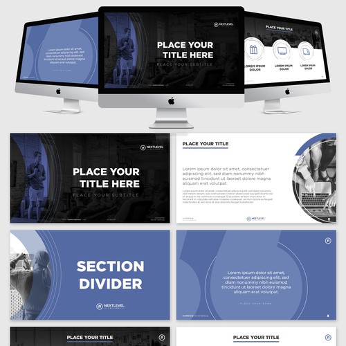 Presentation design with the title 'Modern New Powerpoint'