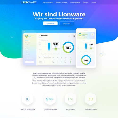 Dashboard design with the title 'attractive clean web UI/UX design'