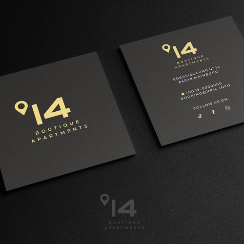 Apartment design with the title 'Logo and Business Card N14'